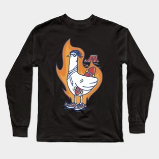 pigeon sketching Long Sleeve T-Shirt